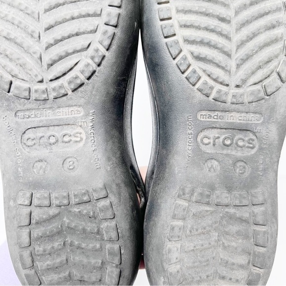 Crocs Black Rubber Classic Ballet Flats Size 8 Women’s - Picture 5 of 5